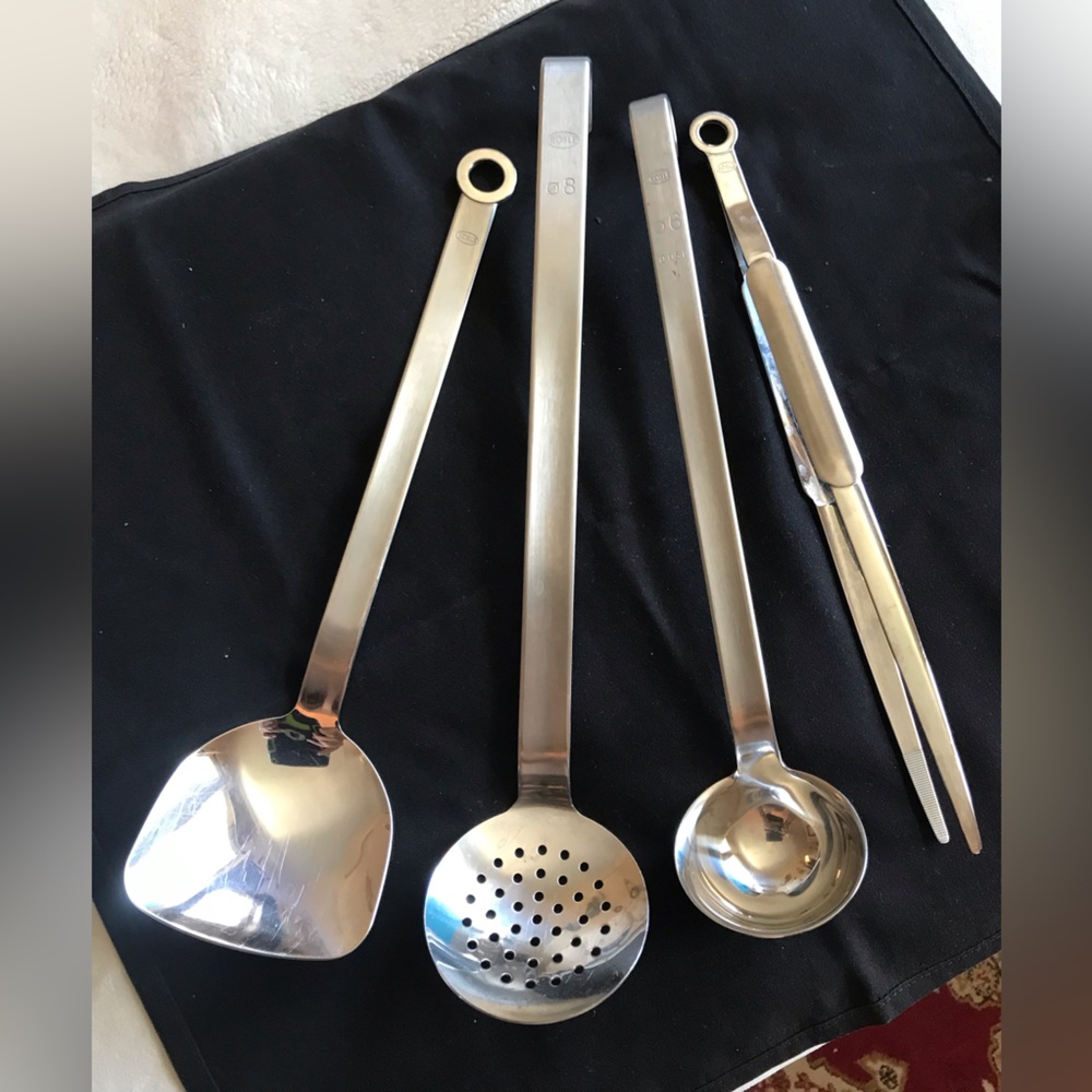 Rösle German Cooking/Wok Long Utensil Set - Silver